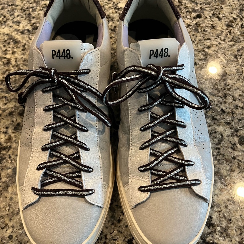 P448 Gray and Black Lace-Up Sneakers size 41